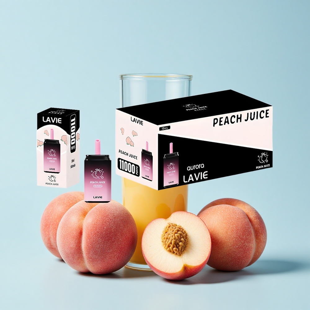 LAVIE Aurora 11000 Pūšanas Persiku Sula 22mL 5% Type-C Uzlāde