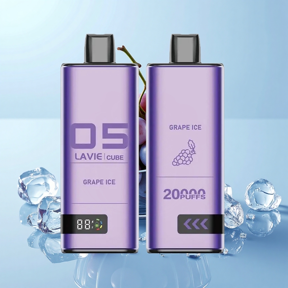 Lavie Cube 20000 Iesūkieni Vienreizējās Lietošanas Vape Vīnogu Ledus 28mL 600mAh