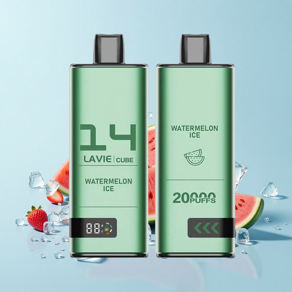 Lavie Cube 20000 Pūšas Vienreizējās Lietošanas Vape Arbūzs Ledus 2% 28mL 600mAh