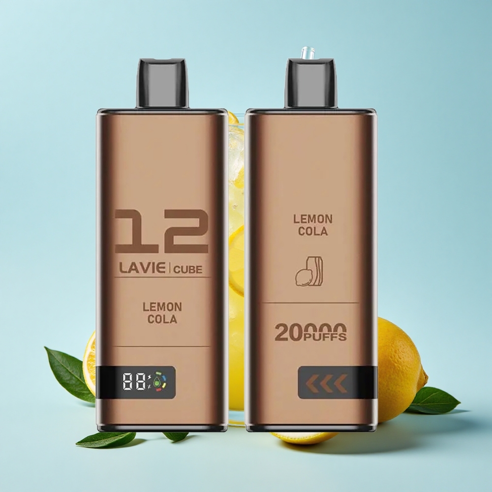 Lavie Cube 20000 Pūšas Vienreizējās Lietošanas Vape Citronkola 28mL 5% Type C