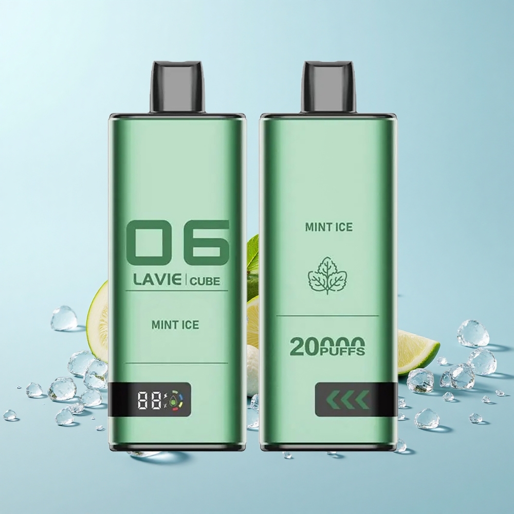 Lavie Cube 20000 Pūšas Vienreizējās Lietošanas Vape Piparmētru Ledus 28mL 600mAh