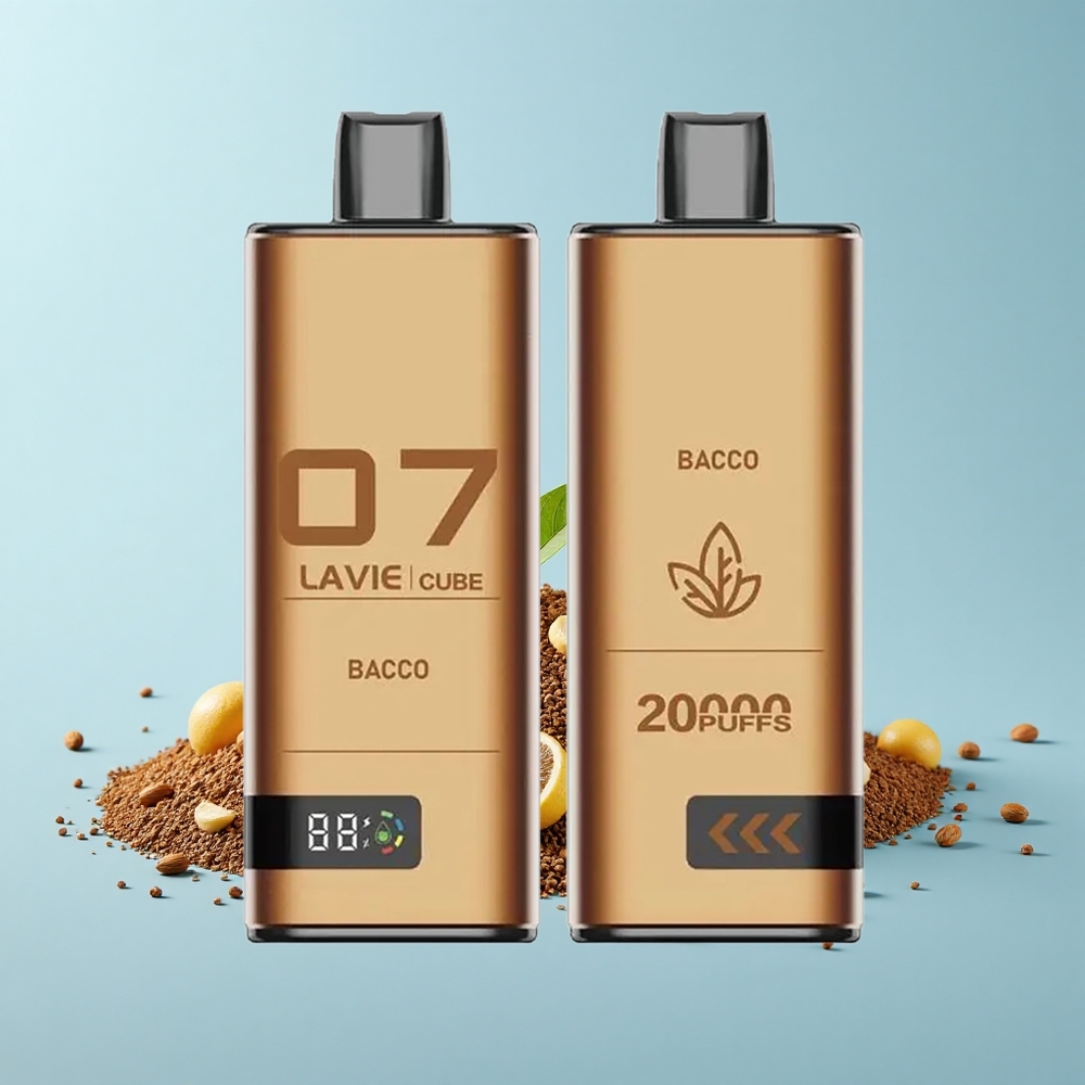 Lavie Cube 20000 Pūšu Vienreizējās Lietošanas Vape Bacco 28mL 5% Sāls Nikotīns
