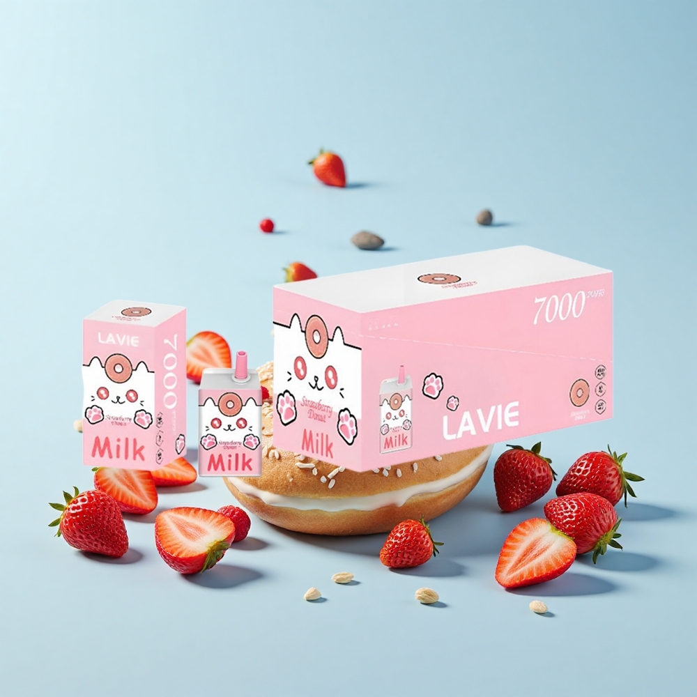 Lavie Milk 7000 Iekšpūšu Zemeņu Donuts 16mL 600mAh