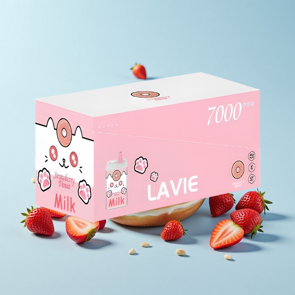 Lavie Milk 7000 Iekšpūšu Zemeņu Donuts 16mL 600mAh