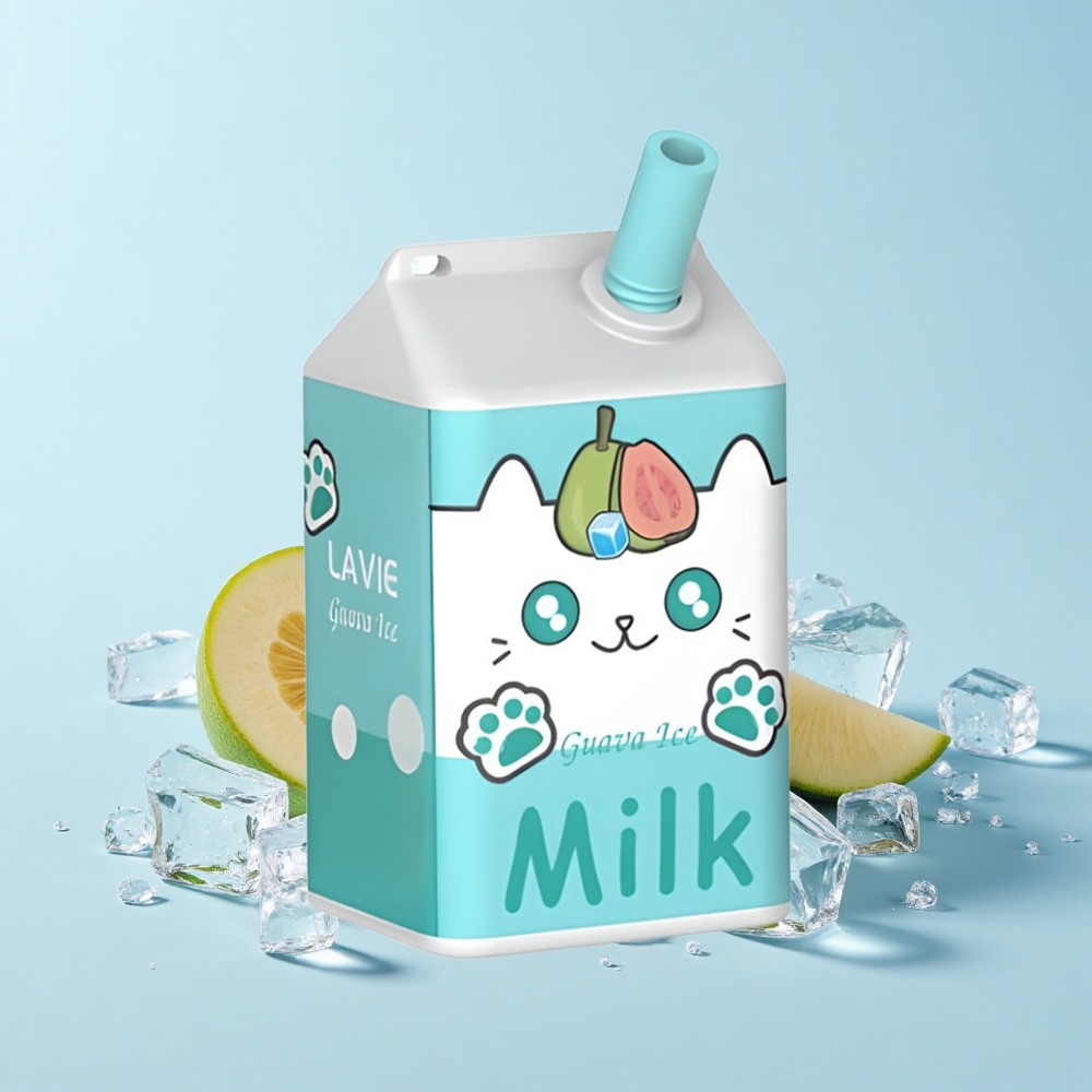 Lavie Milk 7000 Pūšanas Guava Ledus 0% Nikotīna 16mL Šķidrums 600mAh Baterija