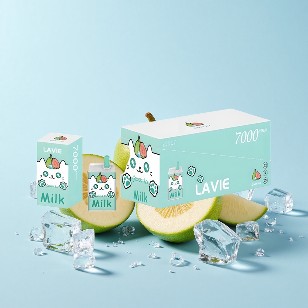 Lavie Milk 7000 Pūšanas Guava Ledus 0% Nikotīna 16mL Šķidrums 600mAh Baterija