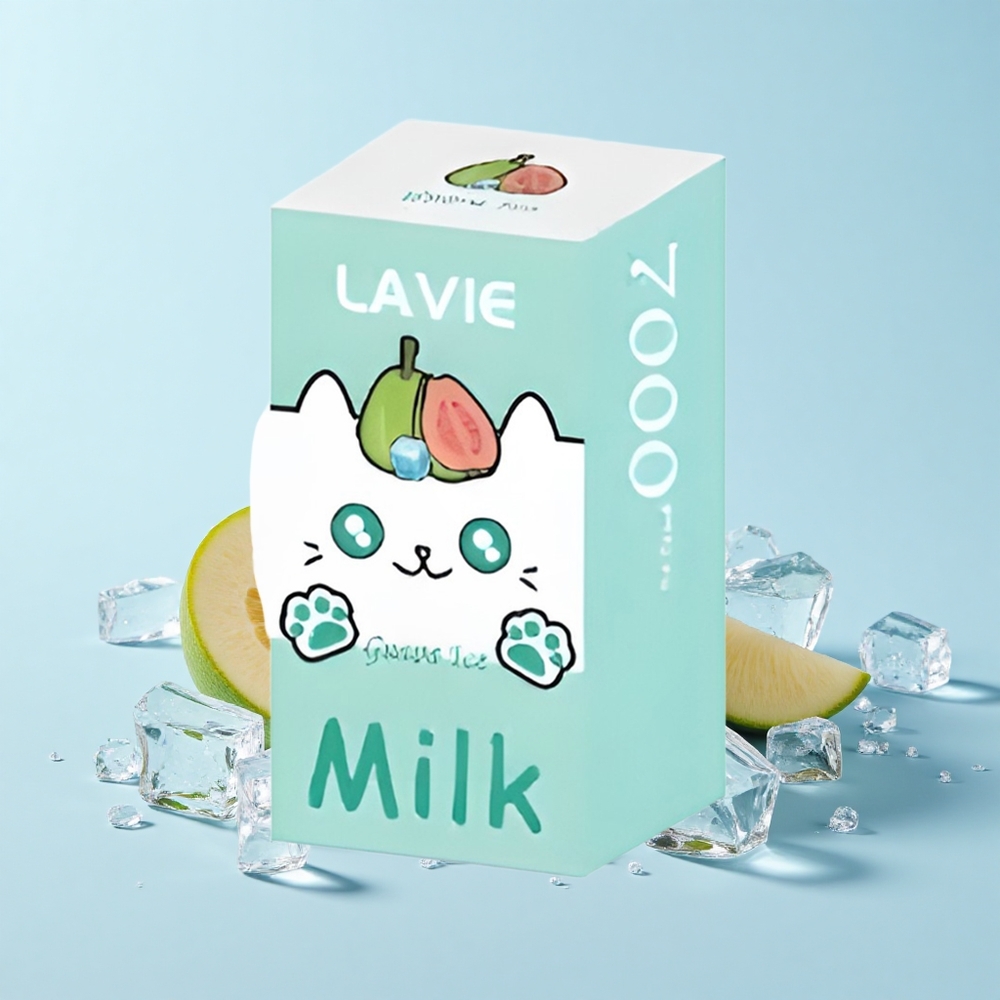 Lavie Milk 7000 Pūšanas Guava Ledus 0% Nikotīna 16mL Šķidrums 600mAh Baterija