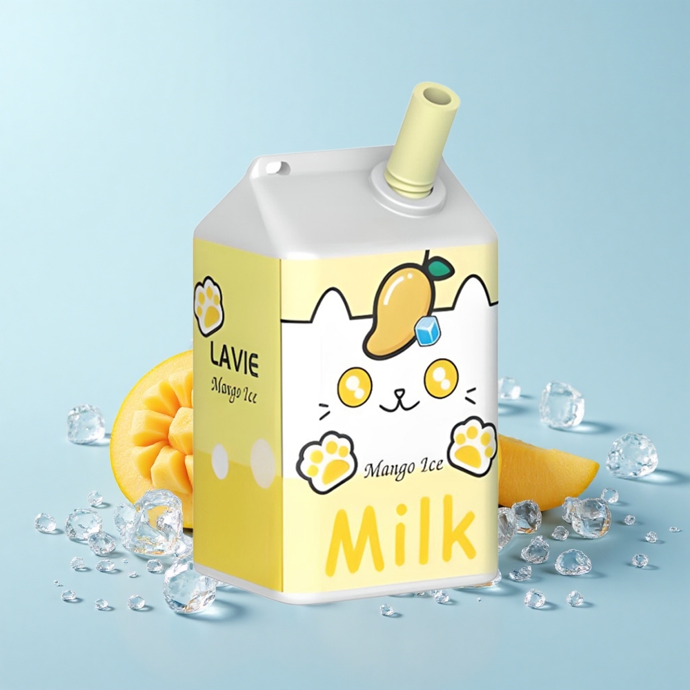 Lavie Milk 7000 Pūši Mango Ledus 0% Nikotīna 16mL 600mAh