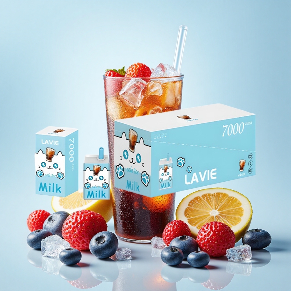 Lavie Milk 7000 Pūšu Kolas Ledus 0% Nikotīna 16mL 600mAh Type C