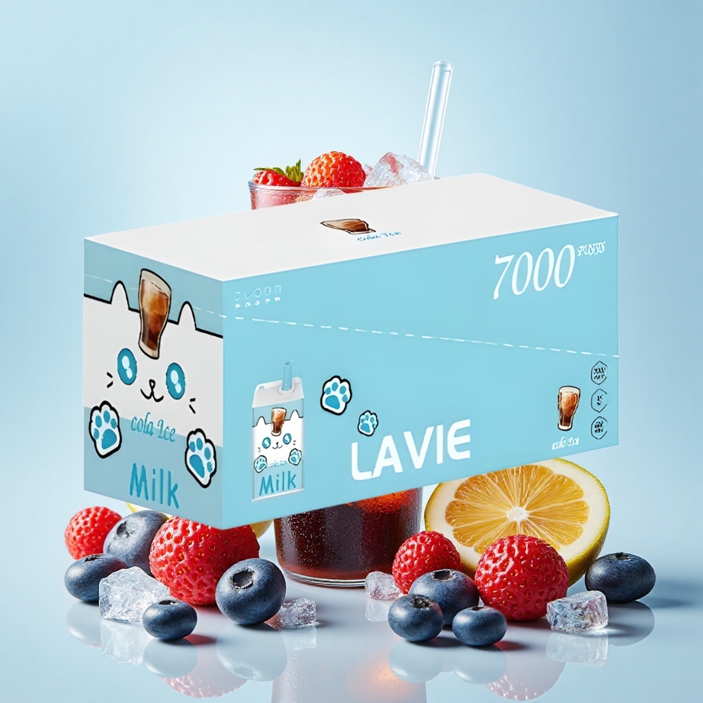 Lavie Milk 7000 Pūšu Kolas Ledus 0% Nikotīna 16mL 600mAh Type C