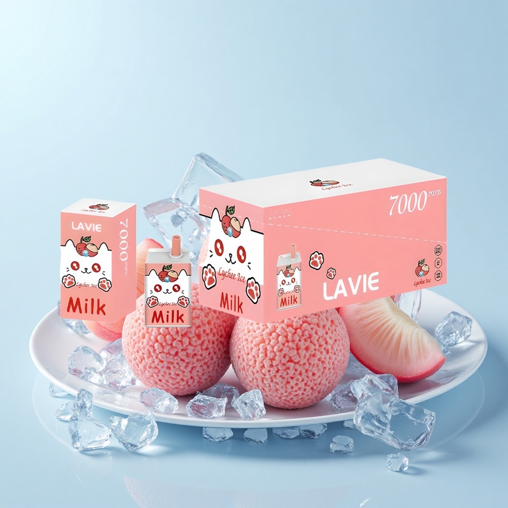 Lavie Milk 7000 Puffu Lietojamais Vape Liči Ledus 16mL 600mAh