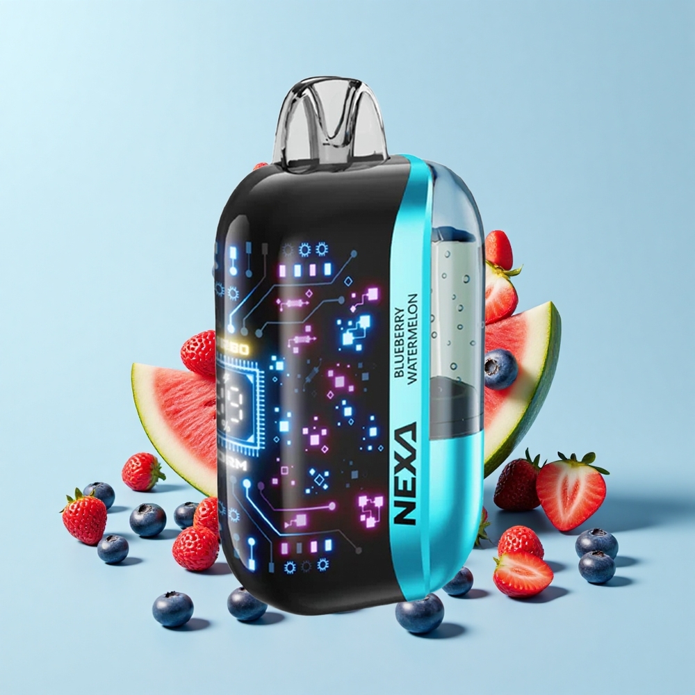 NEXA Ultra 50000 Pūšu 20mL 5% Nikotīns Arbūzu Mellene Tipa-C Uzlāde