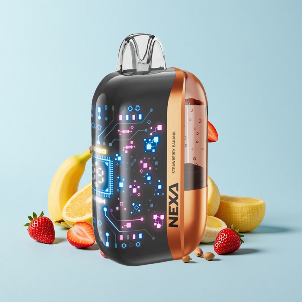 NEXA Ultra 50000 Pūšu Zemeņu Banāns 20mL 800mAh 5% 0.9ohm