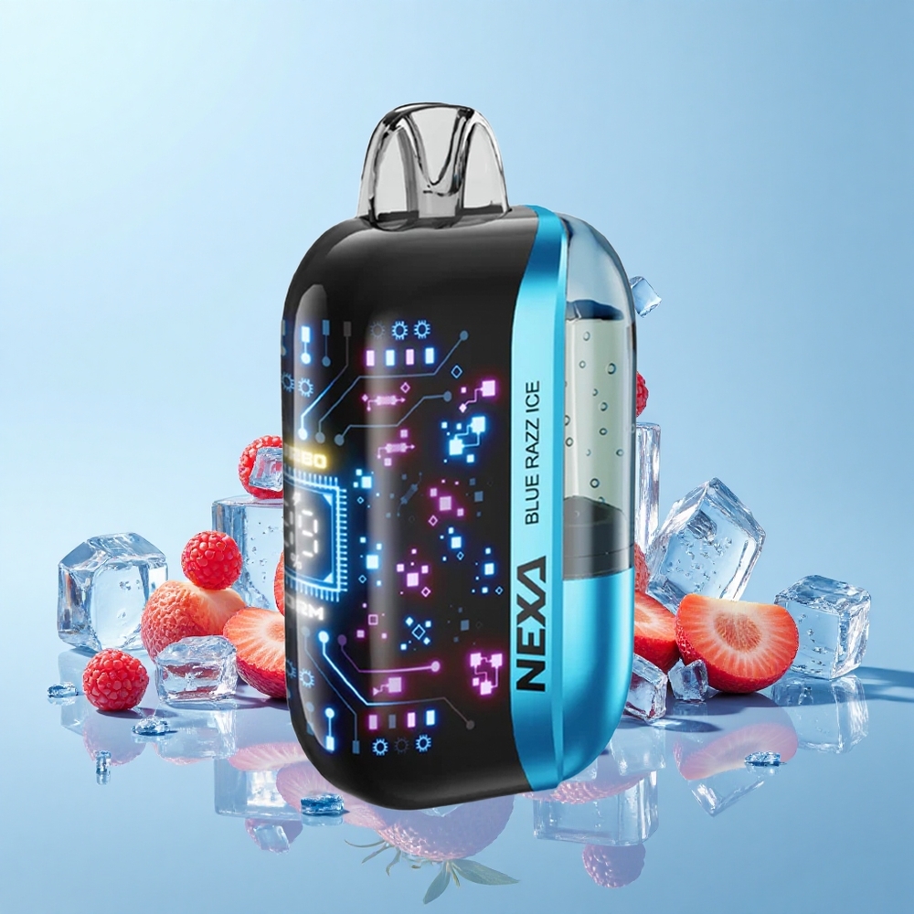 NEXA Ultra 50000 Pūšu Zilā Aveņu Ledus 20mL 800mAh 5% 0.9ohm