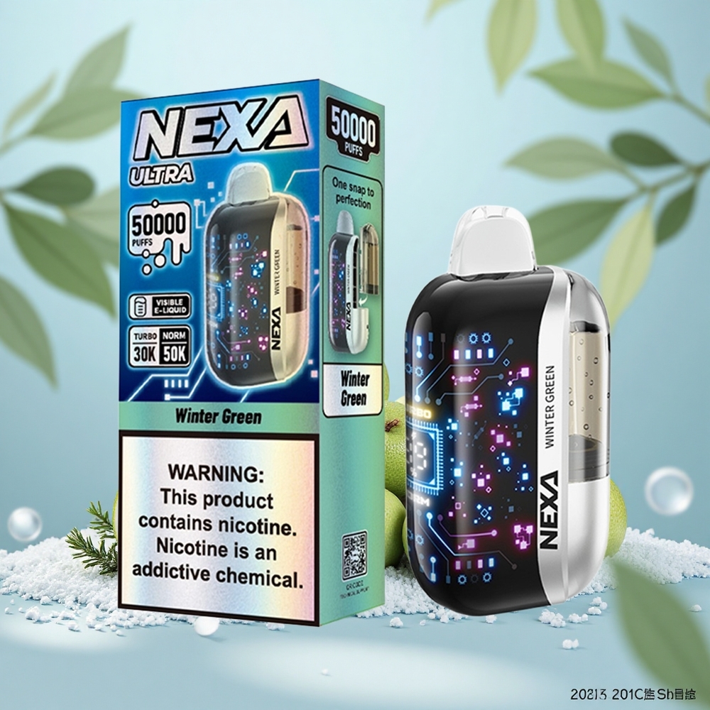 NEXA Ultra 50000 Puffu Ziemas Zaļā 20mL 800mAh 5% 0.9ohm