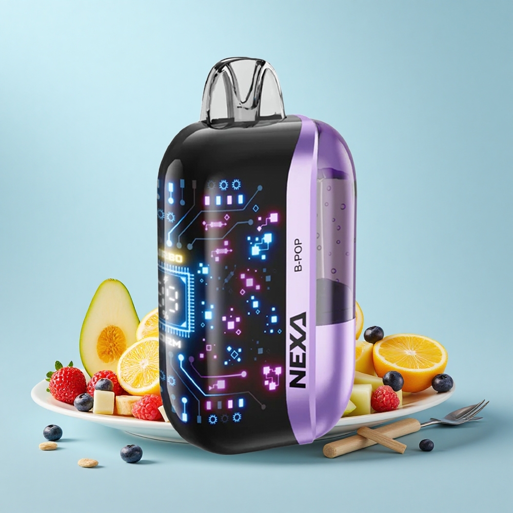 NEXA Ultra B-Pop 50000 Pūšu 20mL 800mAh 5% Nikotīns 0.9ohm Tipa-C