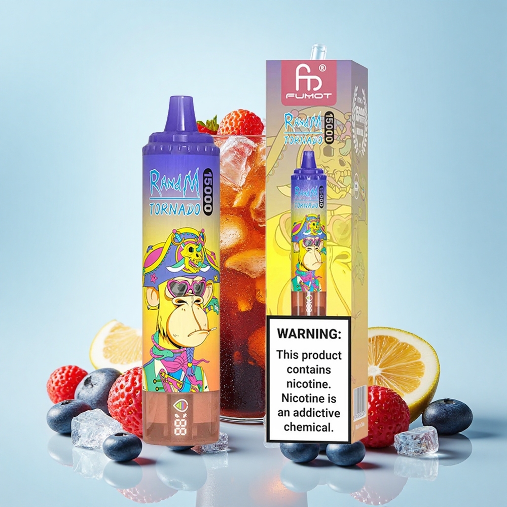 RandM Fumot Tornado 15000 Pūšas Kolas Ledus Vienreizējās Lietošanas Vape 25mL 850mAh 0.9Ω