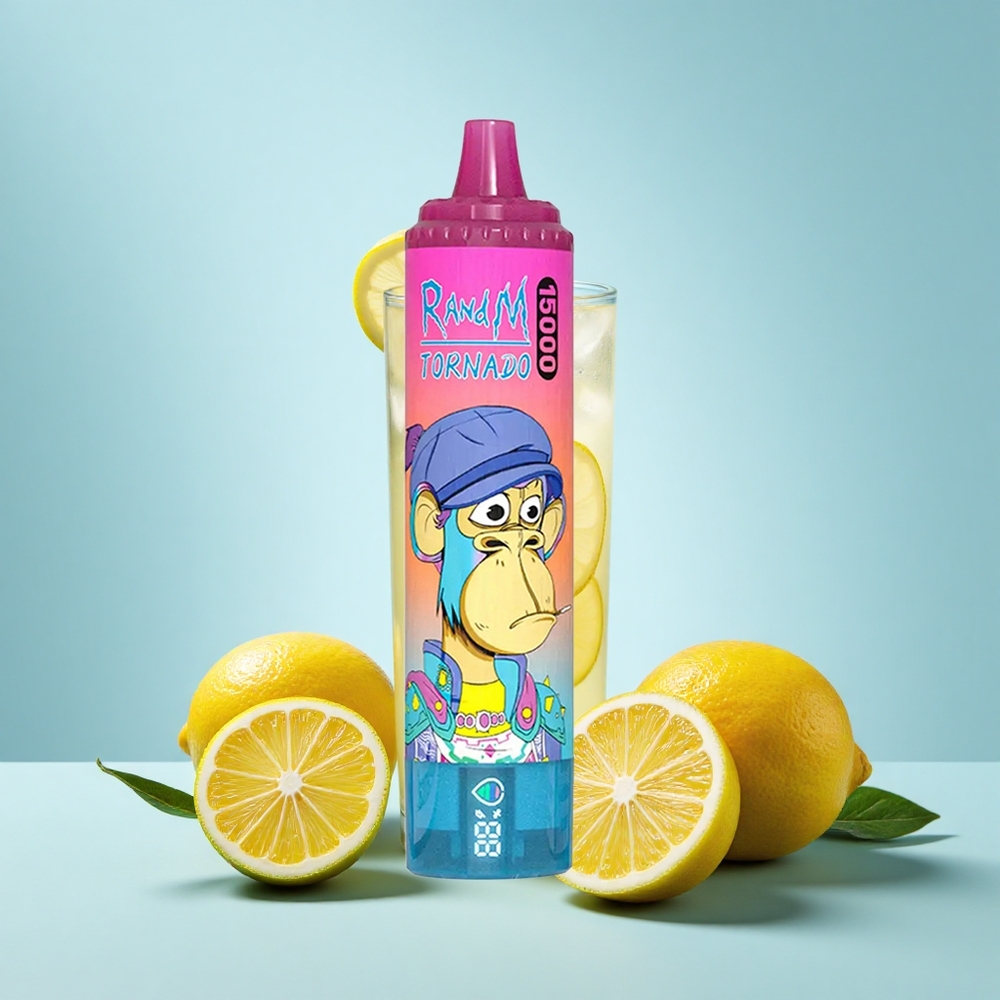 RandM Fumot Tornado 15000 Pūkšanas Citronāde 25mL 850mAh Mesh LCD