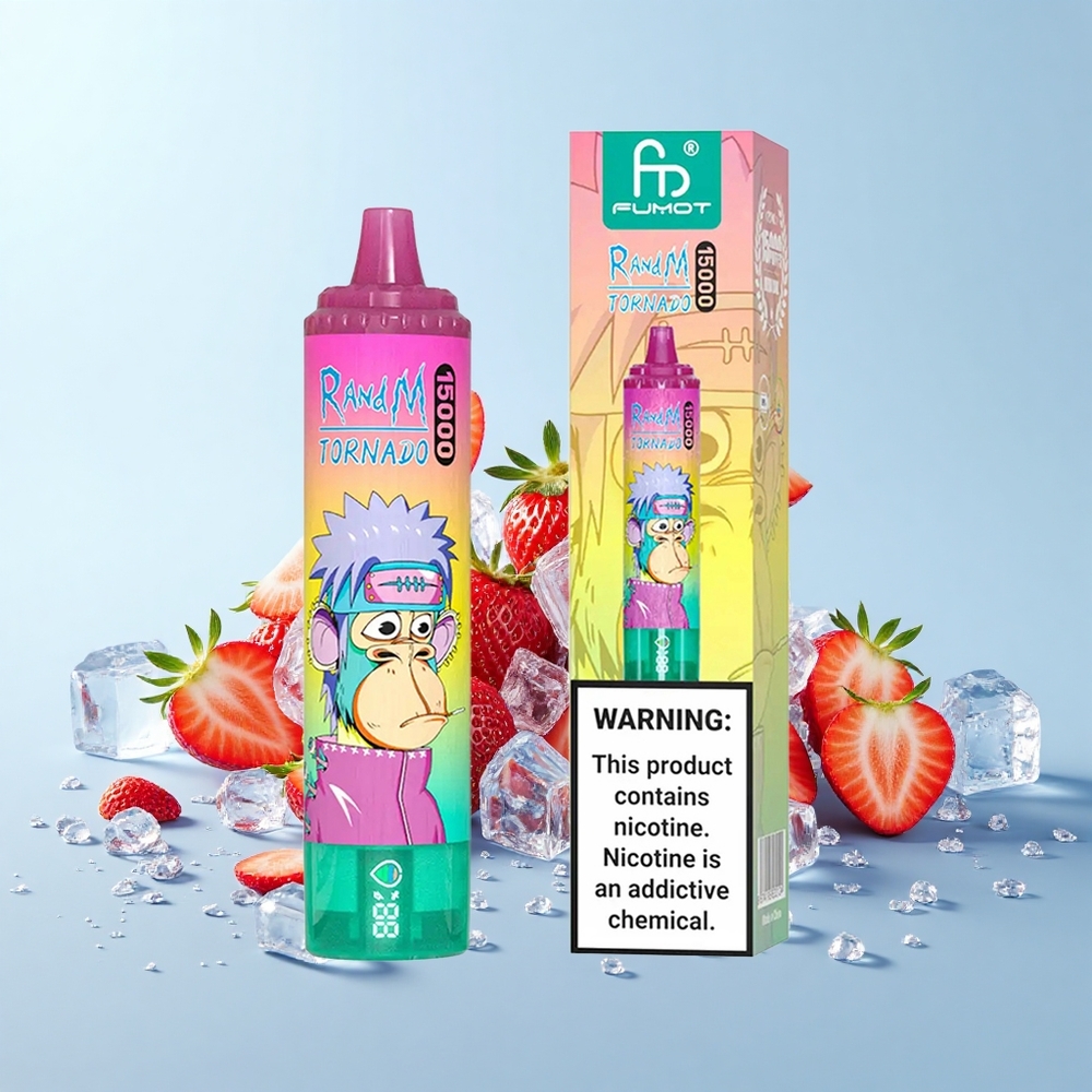 RandM Fumot Tornado 15000 Puffi Zemeneņu Ledus 25mL 850mAh 0.9Ω Mesh