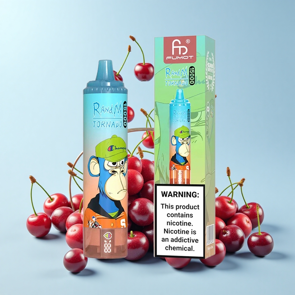 RandM Fumot Tornado 15 000 Ieelpas 25mL Šķēršļu Spole 0,9 Omi Kiršu Kola