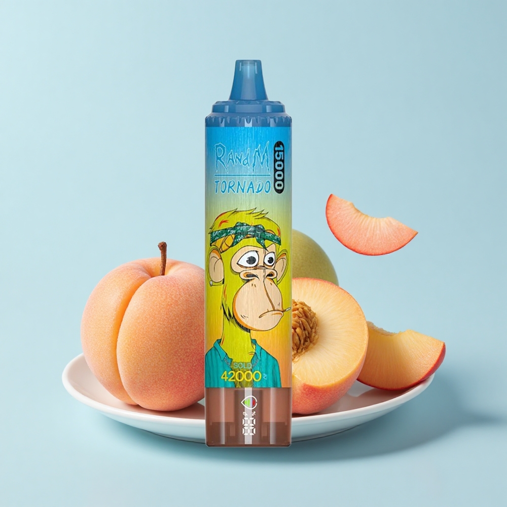 RandM Fumot Tornado 15 000 Ievelces Persiku Mango 25mL 850mAh Mesh