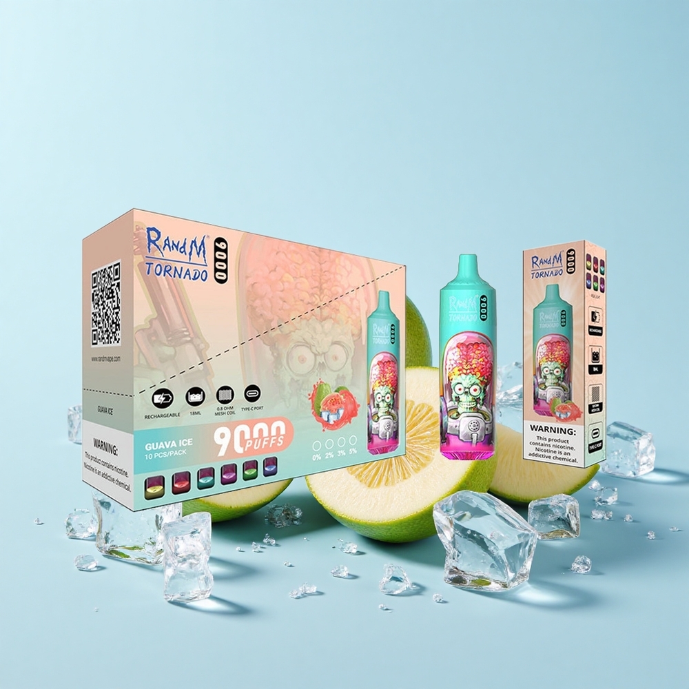 RandM Fumot Tornado 9000 Iesūkieni Guava Ledus 850mAh 18mL RGB