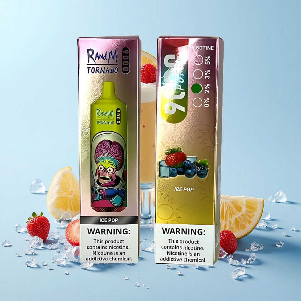 RandM Fumot Tornado 9000 Pūšas Ledus Pop 18 mL RGB Displejs