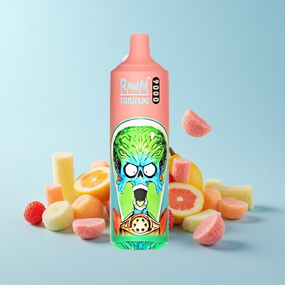 RandM Fumot Tornado 9000 Pufi 18mL Lāču Konfekšu RGB Displejs