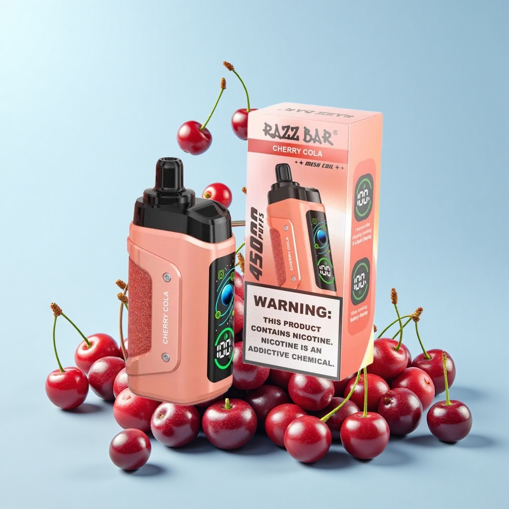 Razz Bar 45000 Iekšpūšu Vienreizējās Lietošanas Vape Ķiršu Kola 1.0 Ohm Tipo-C