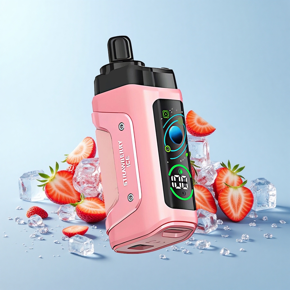 Razz Bar 45000 Pūšu Vienreizējās Lietošanas Vape Zemenes Ledus 1.0 Ohm Mesh Type-C
