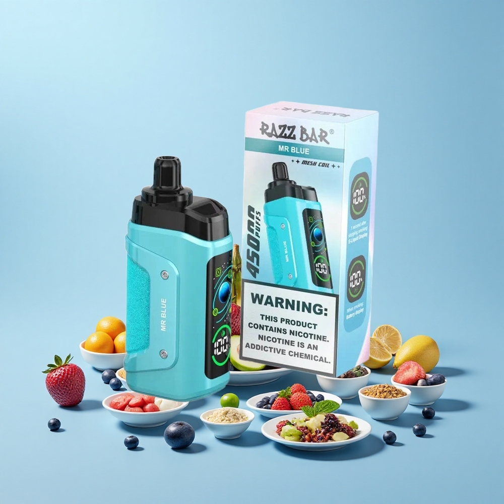 Razz Bar 45000 Puffs Mr Zils 1.0 Ohm Mesh 650mAh Type-C
