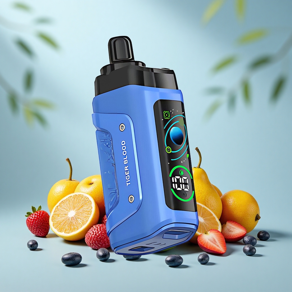 Razz Bar 45000 Puffs Vienreizējās Lietošanas Vape Tīģera Asinis 1.0 Ohm Mesh Coil Adjustable Airflow 650mAh