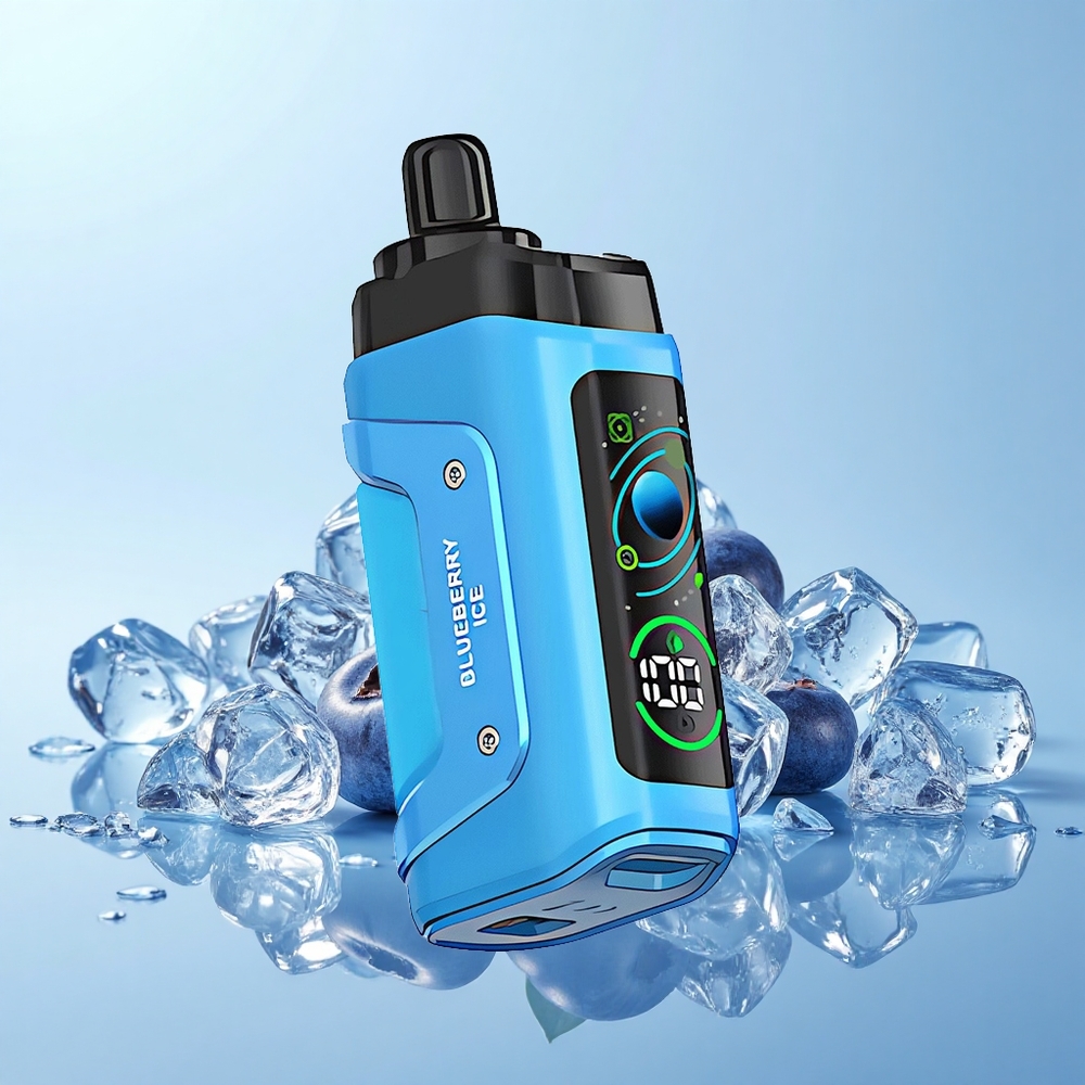 Razz Bar 45000 Puffs Vienreizējās Lietošanas Vape Zemenes Ledus ar 1.0 Ohm Mesh Coil un Type-C Uzlāde