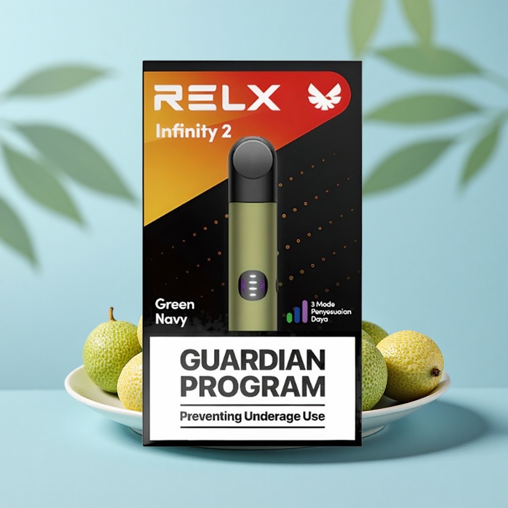 Relx Infinity 2 600pūtas Zaļzila 1.9mL 440mAh USB-C