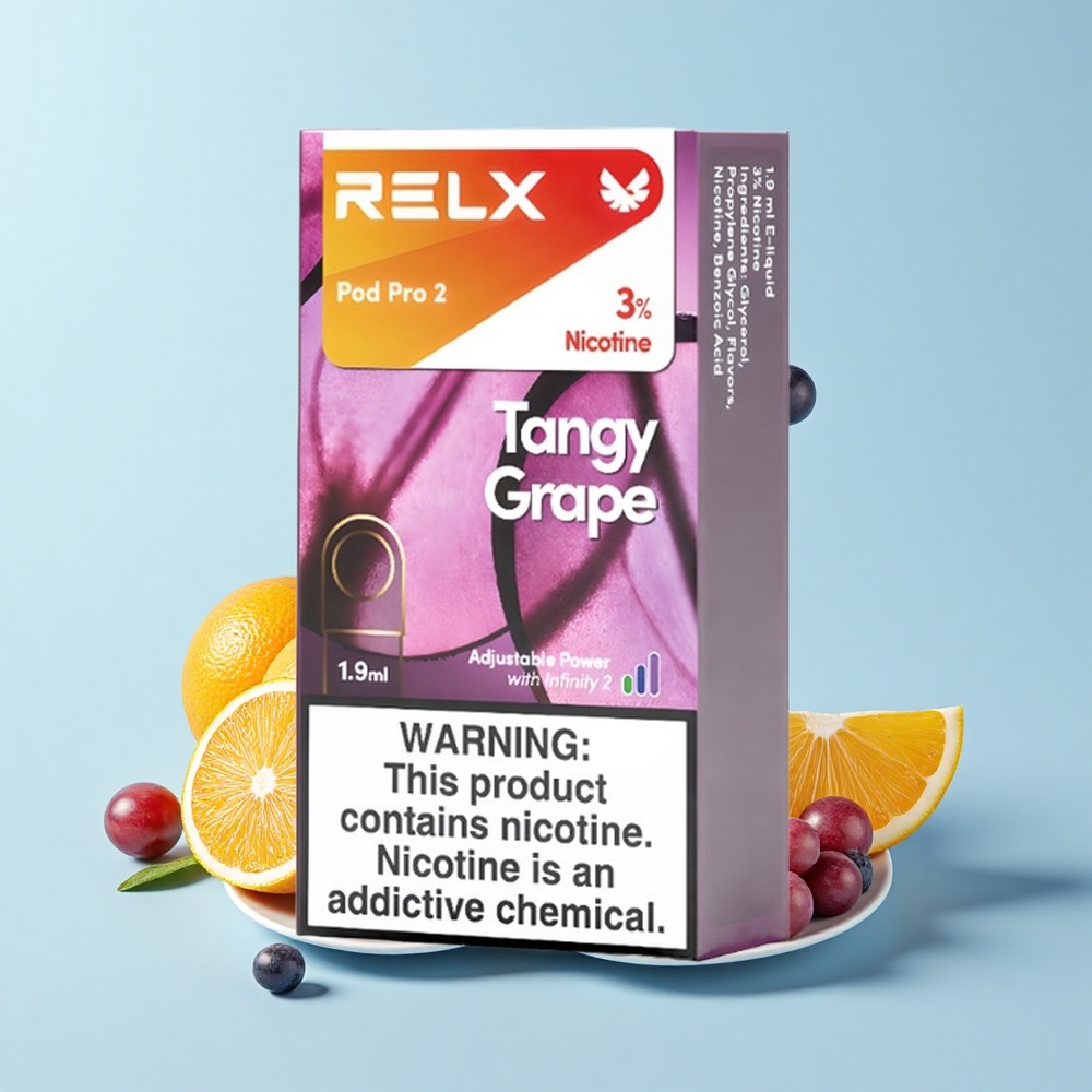 RELX Pod Pro 2 600 Pūšķi Skaļā Vīnoga 3% Nikotīna 1.9mL 3 Režīmi