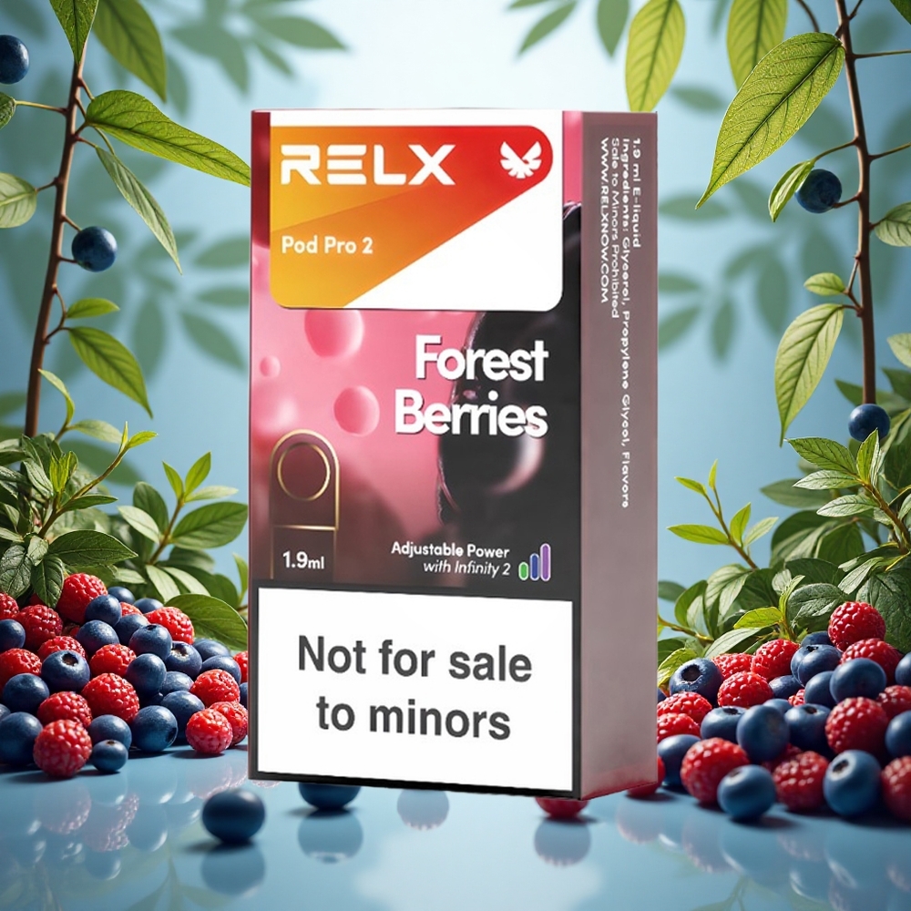 RELX Pod Pro 2 600 Pūti Meža Ogas 0% Nikotīns 1.9mL 2/3 Podi 5.5W/6.5W/9W