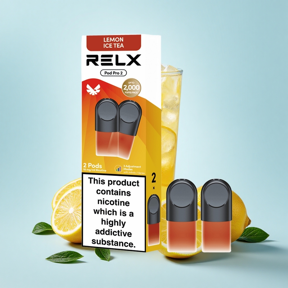 RELX Pod Pro 2 600 Pūti Tēja-Citronādas Ledus 1.8% Nikotīns 1.9mL 3Režīmi