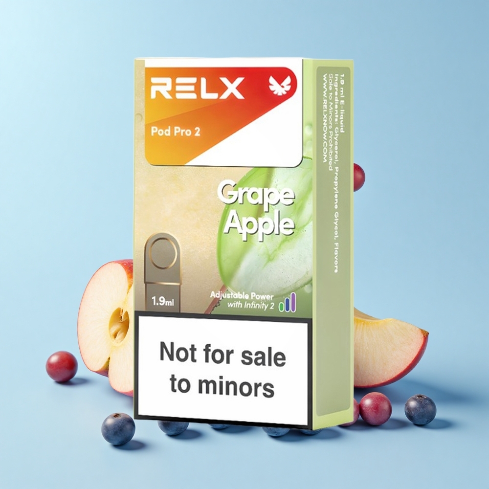 RELX Pod Pro 2 600pūšas Vīnābola 0% nikotīna 1.9mL 3režīmi