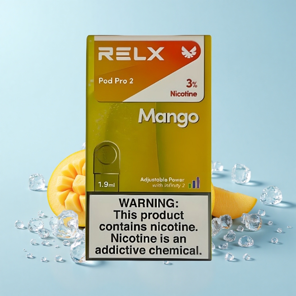 Relx Pod Pro 2 600 Pūšanas Manga Ledus 3% Nikotīna 1.9mL 3 Režīmi