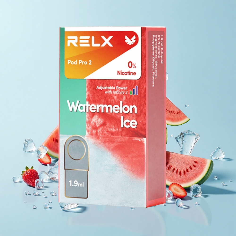 Relx Pod Pro 2 600 Pūši Arbūza Ledus 0% Nikotīna 1.9mL 3 Režīmi