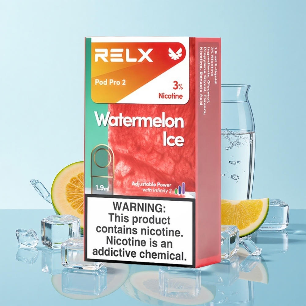 Relx Pod Pro 2 600 Pūši Arbūza Ledus 3% Nikotīns 1.9mL 3 Režīmi