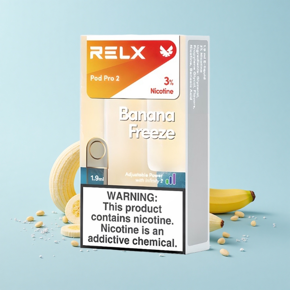 Relx Pod Pro 2 600 Pūti Banālu Sala 3% Nikotīns 1.9mL 3 Režīmi