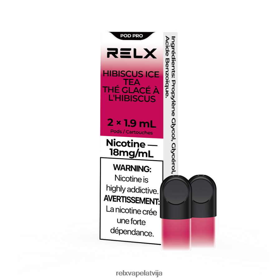 RELX pods flavors - RELX pod pro - 2 pākstis hibiska ledus tēja 00TBB15