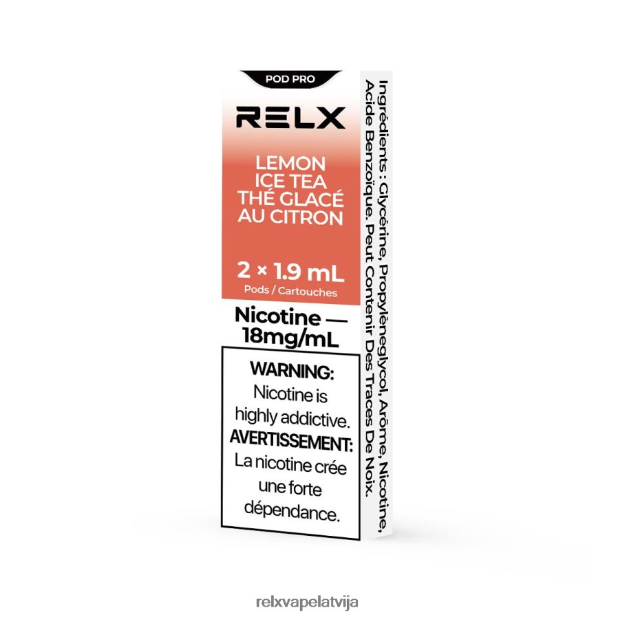 RELX vape Latvija - RELX pod pro - 2 pākstis citronu ledus tēja 00TBB12