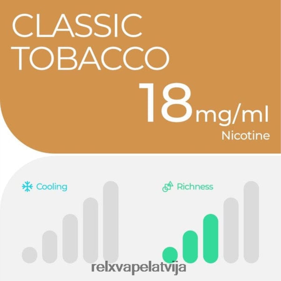 RELX vape Latvija - RELX pod pro - 2 pākstis klasiskā tabaka 00TBB22