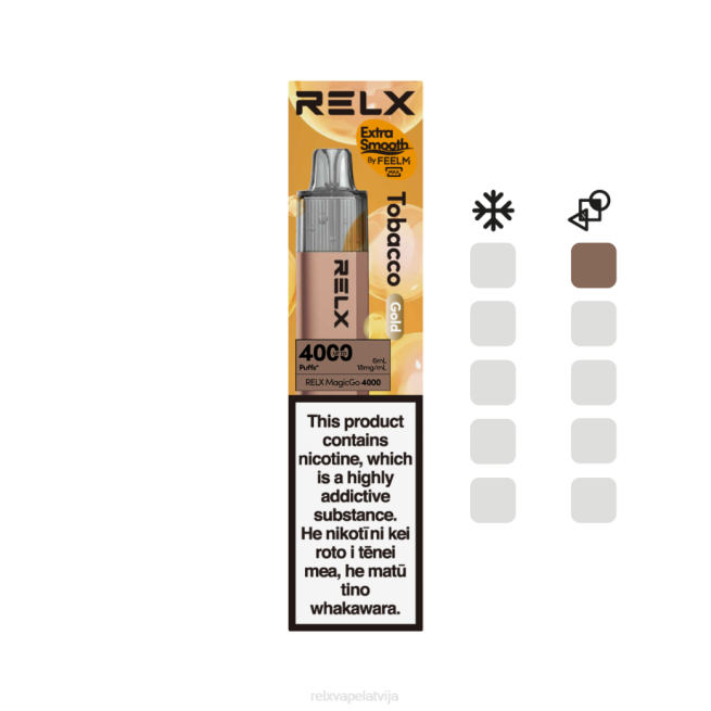 RELX Riga | tabaka (zelts) RELX MagicGo 4000 vienreizējās lietošanas vape 2Z062