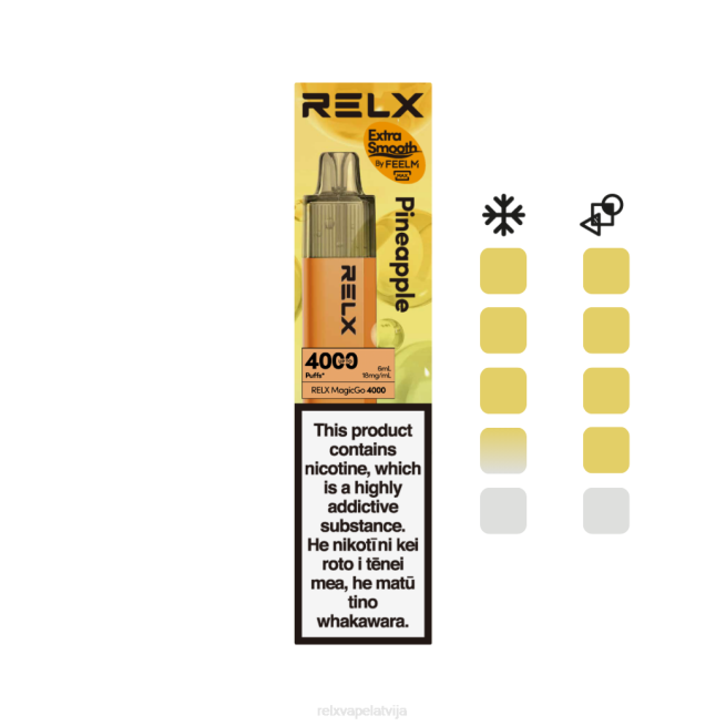 RELX Vape Latvija | ananāsu RELX MagicGo 4000 vienreizējās lietošanas vape 2Z061