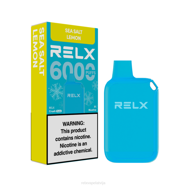 RELX Vape Disposable | jūras sāls citrons RELX Crush Pocket 6000 ledus 2Z0611