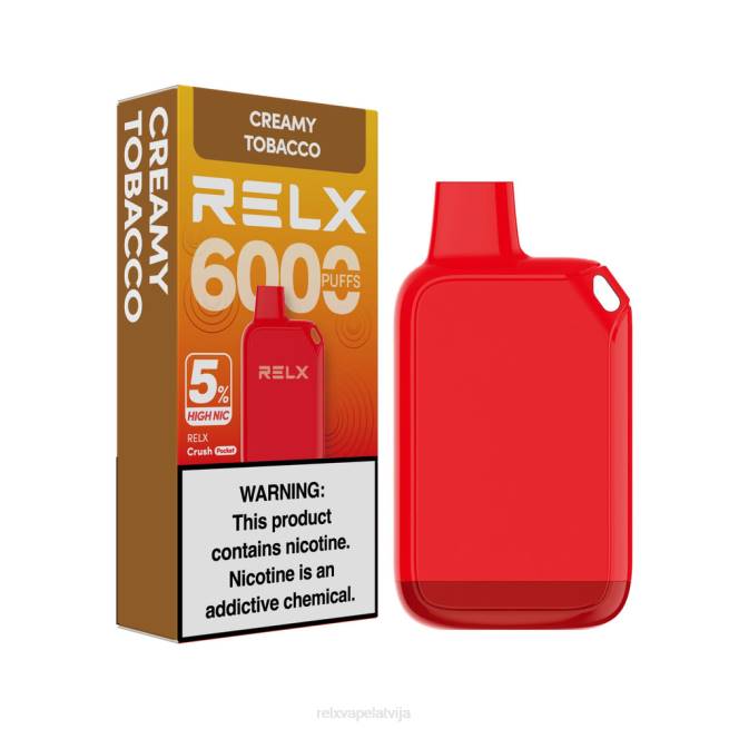 RELX Vape Pods | krēmveida tabaka RELX Crush Pocket 6000 5% augsts nic 2Z0628