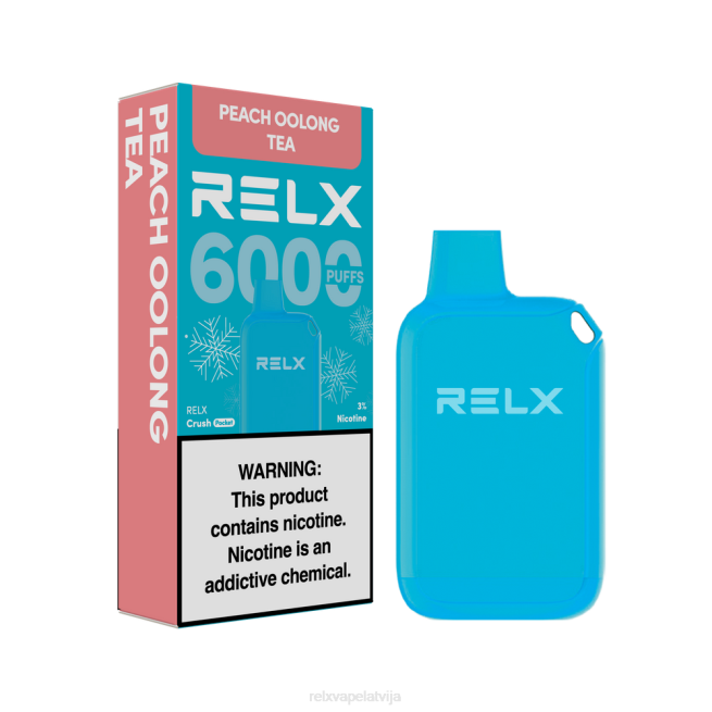 RELX Vape Pods | persiku oolong tēja RELX Crush Pocket 6000 ledus 2Z0610